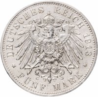 купить 5 МАРОК 1913 ГЕРМАНИЯ (ПРУССИЯ) КАЙЗЕР ВИЛЬГЕЛЬМ II