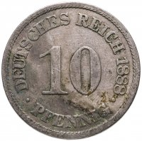 купить Германия 10 рейх пфеннигов 1888 "А"
