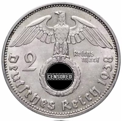 купить Фашистская Германия 2 рейхсмарки 1938 "J"