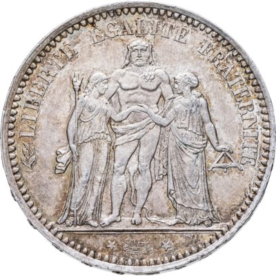 купить Франция 5 франков (francs) 1873 Геркулес знак монетного двора: "A" - Париж
