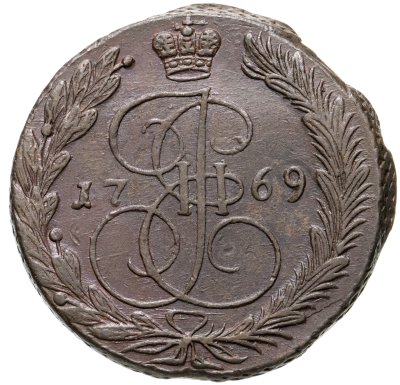 купить 5 копеек 1769 ЕМ орёл 1770-1777, нового образца
