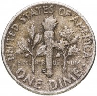 купить США 10 центов (дайм, one dime) 1957 D