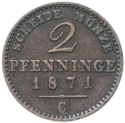 купить Германия, Пруссия 2 пфеннига 1871