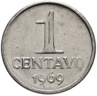 Купить Бразилия 1 сентаво (centavo) 1969