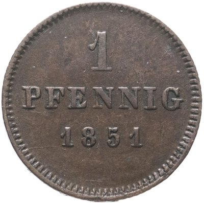 купить Германия, Бавария 1 пфенниг 1851