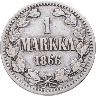 купить 1 марка 1866 S Российская Финляндия