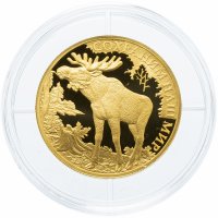 купить 100 рублей 2015 года СПМД лось сохраним наш мир Proof
