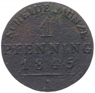 купить Германия 1 пфенниг (pfenning) 1845
