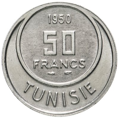 купить Тунис 50 франков (francs) 1950