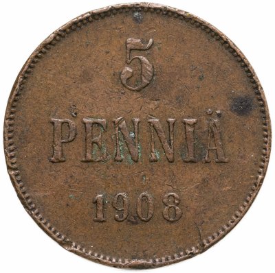 купить 5 пенни (pennia) 1908