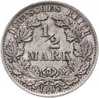 купить Германия, Германская империя 1/2 марки 1907 A