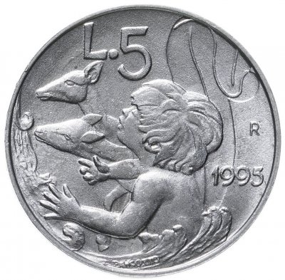 купить Сан-Марино 5 лир (lire) 1995