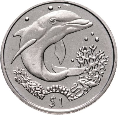 купить Британские Виргинские острова 1 доллар (dollar) 2004 "Дельфин"