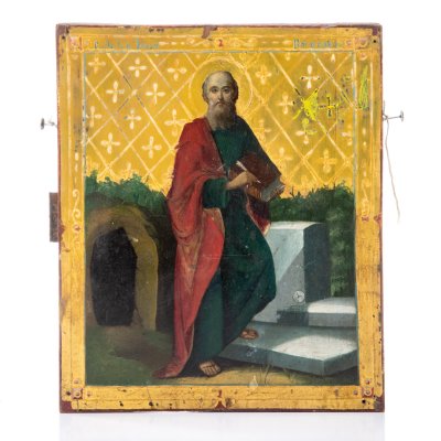 купить Икона "Святой апостол и евангелист Иоанн Богослов", дерево, масло, Российская империя, 1890-1910 гг.