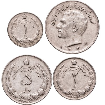 купить Иран набор из 4 монет 1, 2, 5 и 10 реалов (случайный год)