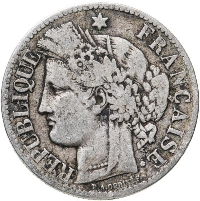купить Франция 2 франка (francs) 1881