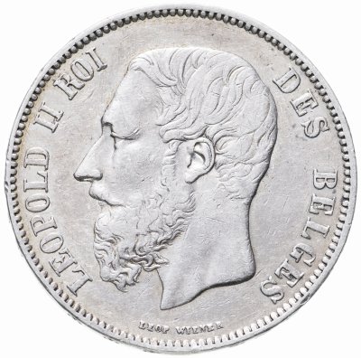 купить Бельгия 5 франков 1869 "Леопольд II"