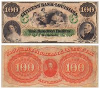 купить США 100 долларов 1857 Луизиана (Citizen Bank Louisiana) Серия C
