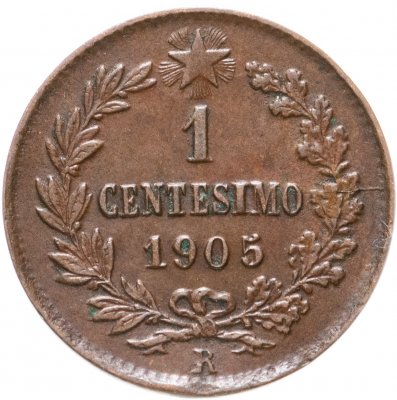 купить Италия 1 чентезимо (centesimo) 1905