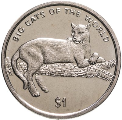 купить Сьерра-Леоне 1 доллар (dollar) 2001 "Большие кошки мира - Чёрная пантера"