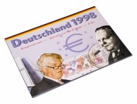 Купить Германия полный годовой набор Deutsche Post 1998 из 10 монет, марок, банкноты в 10 марок в спец исполнении
