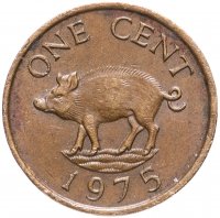Купить Бермуды 1 цент (cent) 1970-1988, случайная дата