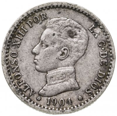 купить Испания 50 сентимо (centimos) 1904 (Альфонсо XIII)
