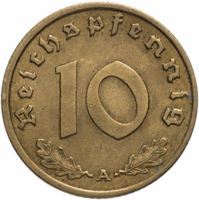 купить Германия (Третий Рейх) 10 рейхспфеннигов 1939 "А"