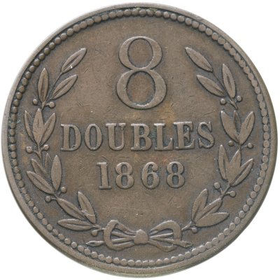 купить Гернси 8 дублей (doubles) 1868