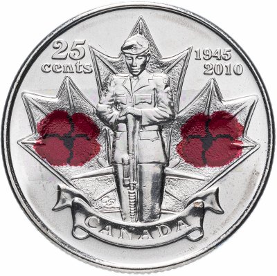 купить Канада 25 центов (cents) 2010 65 лет победе во Второй Мировой войне