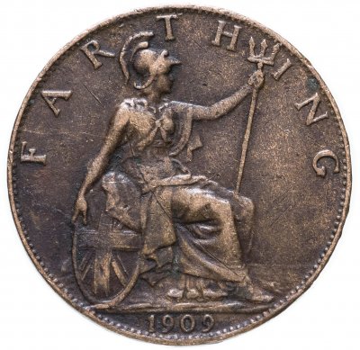 купить Великобритания 1 фартинг (farthing) 1909