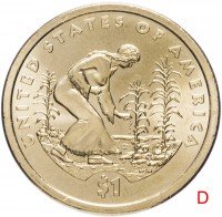 купить США 1 доллар (dollar) 2009 D "Коренные Американцы - Посадка культур"