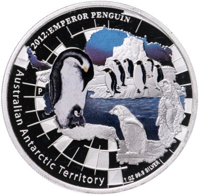 купить Австралия 1 доллар (dollar) 2012 Австралийская антарктическая территория - Императорский пингвин