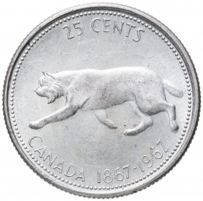 купить Канада 25 центов (квотер, cents) 1967 "100 лет Конфедерации Канада"