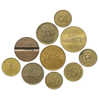 купить Набор из 10 жетонов разных стран