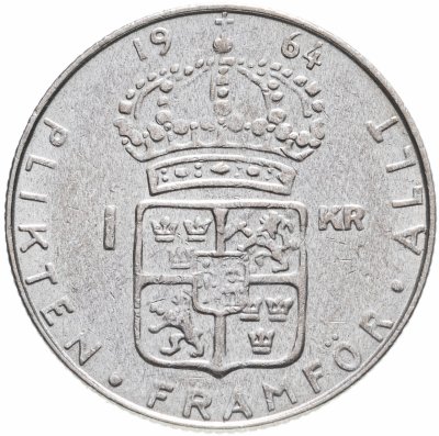 купить Швеция 1 крона (crown) 1964