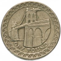Купить Великобритания 1 фунт (pound) 2005 Висячий мост через Менай
