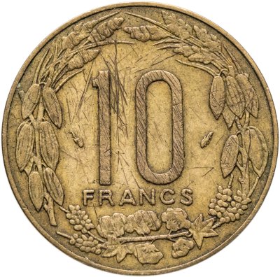 купить Центральная Африка (BEAC) 10 франков (francs) 1980