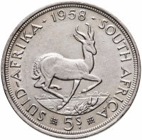 купить ЮАР 5 шиллингов (shillings) 1958