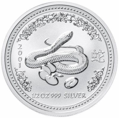 купить Австралия 50 центов (cents) 2001 Восточный календарь - Год Змеи