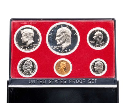 купить Годовой набор монет США 1974 Proof (6 штук) в упаковке