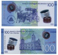купить Никарагуа 100 кордоб 2014 (Pick 212) пластик