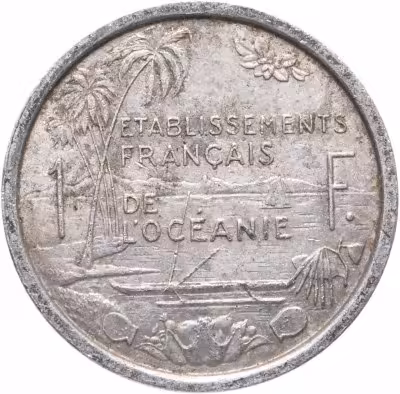 купить Французская Океания 1 франк (franc) 1949