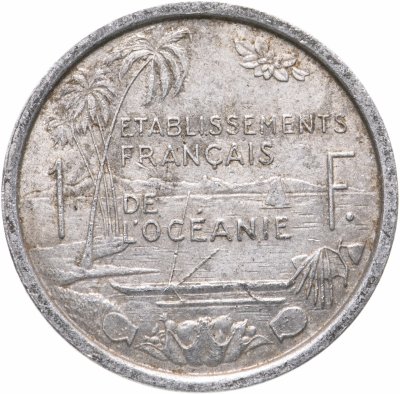 купить Французская Океания 1 франк (franc) 1949
