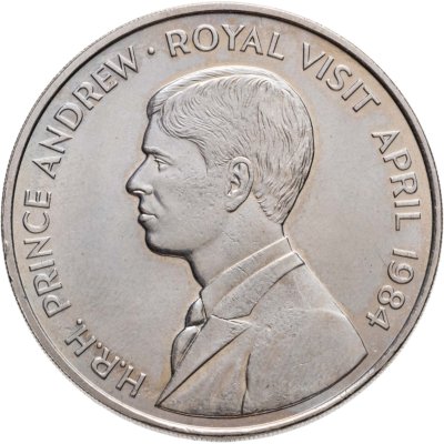 купить Остров Святой Елены 50 пенсов (pence) 1984 королевский визит принца Эндрю медно-никелевый сплав