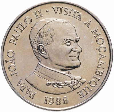 купить Мозамбик 1000 метикалов (meticais) 1988 год (Визит Папы Иоанна Павла II)