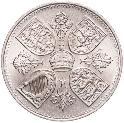 купить Великобритания 5 шиллингов (shillings) 1953 "Коронация Королевы Елизаветы II"