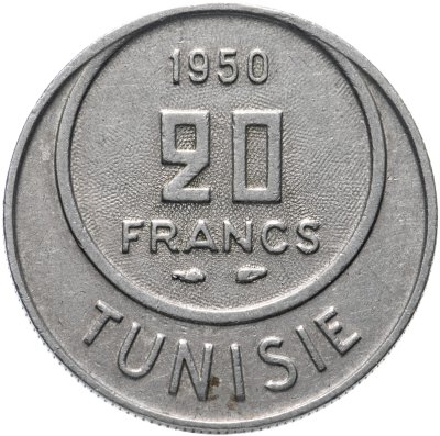 купить Тунис 20 франков (francs) 1950