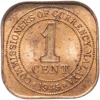 купить Малайя 1 цент (cent) 1945