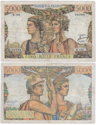 купить Франция 5000 франков 1952 (Pick 131)
